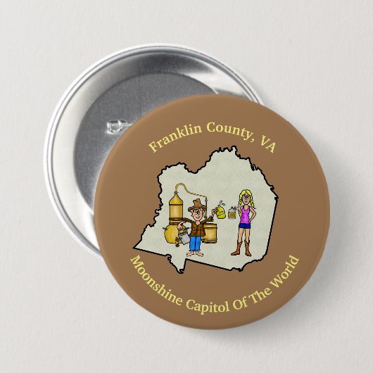 Franklin Landkreis, Virginia Moonshine Button (Vorne & Hinten)