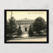 Franklin Library, Franklin, Mass. Vintag Postkarte (Vorderseite)