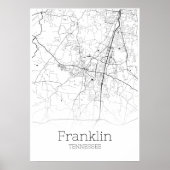 Franklin Map - Tennessee - City Map Poster (Vorne)