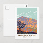 Franklin Mountains Staat Park Texas Vintag Postkarte (Vorne/Hinten)