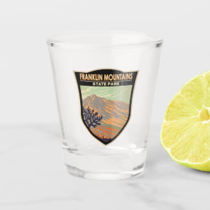 Franklin Mountains Staat Park Texas Vintag Schnapsglas