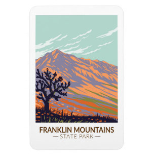 Franklin Mountains State Park Texas Vintage Magnet