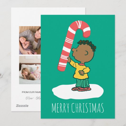 Franklin Peppermint Candy Feiertagskarte (Vorne/Hinten)