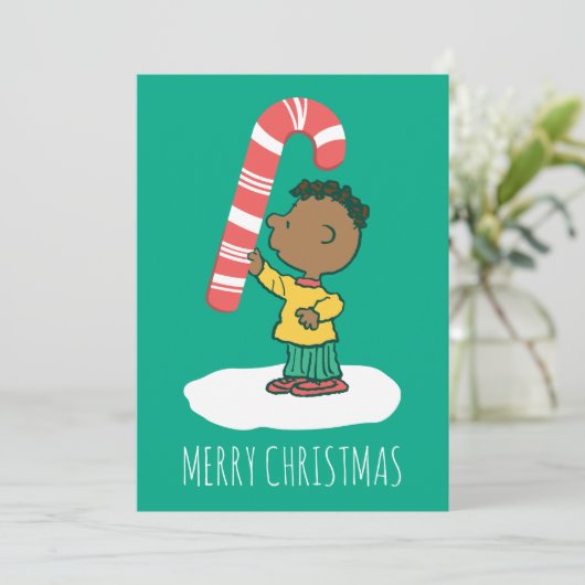 Franklin Peppermint Candy Feiertagskarte (Stehend Vorderseite)