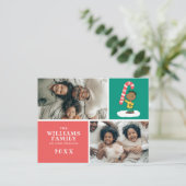 Franklin Peppermint Candy Feiertagspostkarte (Stehend Vorderseite)