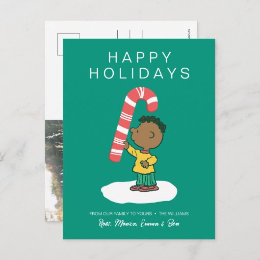 Franklin Peppermint Candy Feiertagspostkarte (Vorne/Hinten)