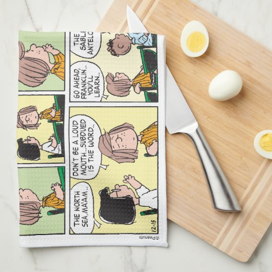 Franklin, Peppermint Patty & Marcie | Math-Klasse Geschirrtuch (Viertel Falte)