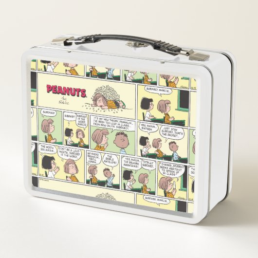 Franklin, Peppermint Patty & Marcie | Math-Klasse Metall Brotdose (Rückseite)