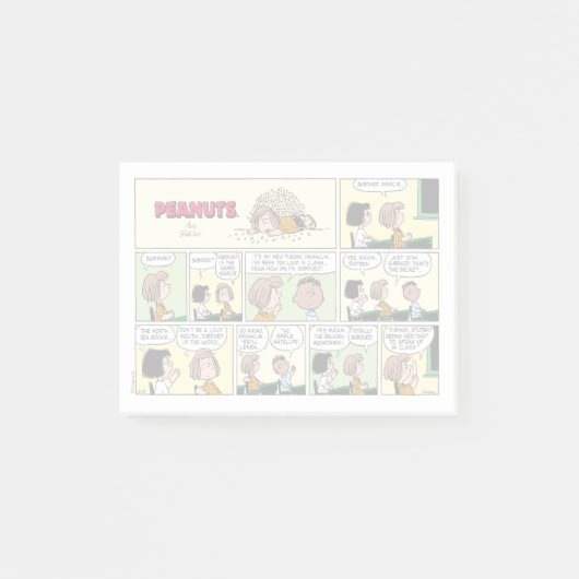 Franklin, Peppermint Patty & Marcie | Math-Klasse Post-it Klebezettel (Vorderseite)