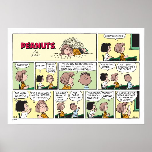 Franklin, Peppermint Patty & Marcie | Math-Klasse Poster (Vorne)