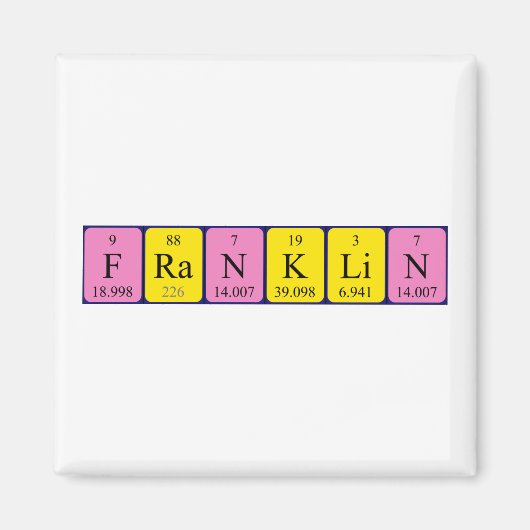 Franklin-Periodenmagnet Magnet (Vorne)