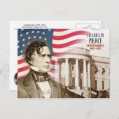 Franklin Pierce - 14. Präsident der USA Postkarte (Vorne/Hinten)