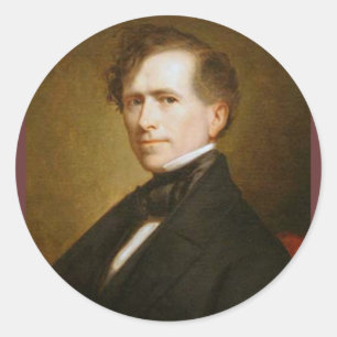 Franklin Pierce 14. Präsident Runder Aufkleber