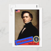 Franklin Pierce Baseball Card Postkarte (Vorne/Hinten)