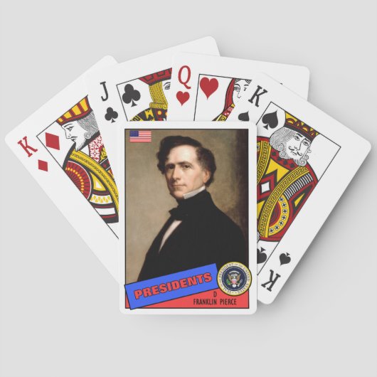 Franklin Pierce Baseball Card Spielkarten (Rückseite)