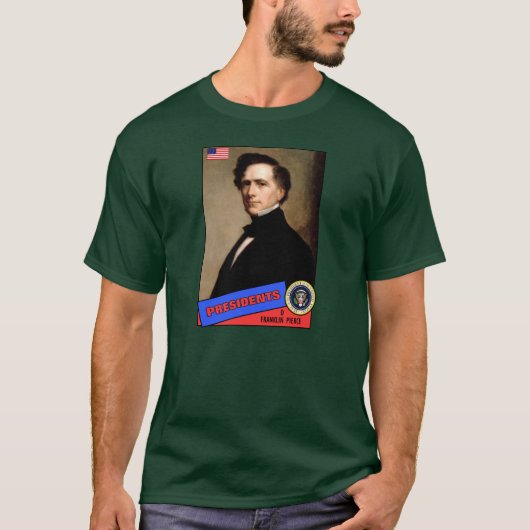Franklin Pierce Baseball Card T-Shirt (Vorderseite)