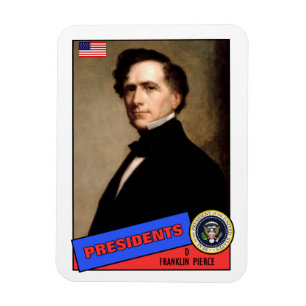 Franklin Pierce-Baseballkarte Magnet