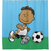 Franklin Playing Soccer Duschvorhang (Vorderseite)