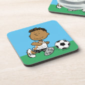 Franklin Playing Soccer Getränkeuntersetzer (Linke Seite)