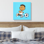 Franklin Playing Soccer Leinwanddruck (Insitu (Schlafzimmer))