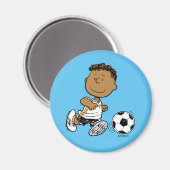 Franklin Playing Soccer Magnet (Vorderseite/Rückseite)