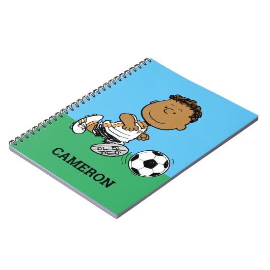 Franklin Playing Soccer Notizblock (Linke Seite)