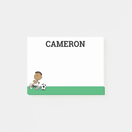 Franklin Playing Soccer Post-it Klebezettel (Vorderseite)