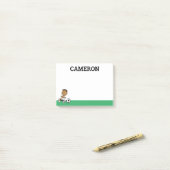 Franklin Playing Soccer Post-it Klebezettel (Auf Schreibtisch)