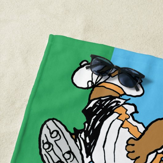 Franklin Playing Soccer Strandtuch (Beispiel)