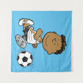 Franklin Playing Soccer Wandteppich (Vorderseite (Horizontal))