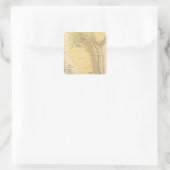 Franklin Quadratischer Aufkleber (Tasche)