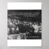 Franklin Roosevelt Baseballposter Poster (Vorne)
