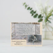 Franklin Roosevelt Memorial - Postkarte (Stehend Vorderseite)