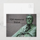 Franklin Roosevelt Statue am FDR-Gedenkmal Postkarte (Vorne/Hinten)