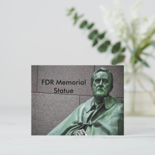 Franklin Roosevelt Statue am FDR-Gedenkmal Postkarte (Stehend Vorderseite)