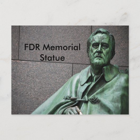 Franklin Roosevelt Statue am FDR-Gedenkmal Postkarte (Vorderseite)