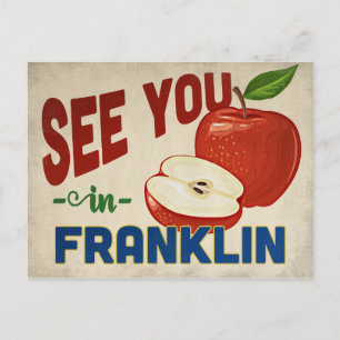 Franklin Tennessee Apfel - Vintage Reise Postkarte