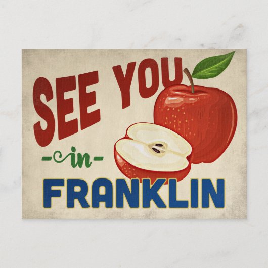 Franklin Tennessee Apple - Vintage Travel Postkarte (Vorderseite)