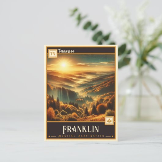 Franklin, Tennessee | VINTAG Postkarte (Stehend Vorderseite)