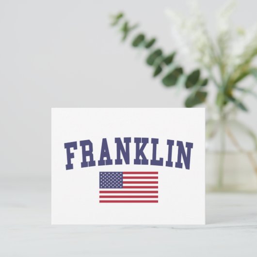 Franklin TN US Flag Postkarte (Stehend Vorderseite)