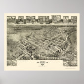 Franklin, VA Panoramic Map - 1907 Poster (Vorne)