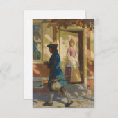 Franklins Ankunft in Philadelphia durch N. C. Wyet Begleitkarte (Vorne/Hinten)