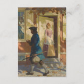 Franklins Ankunft in Philadelphia durch N. C. Wyet Begleitkarte (Vorderseite)