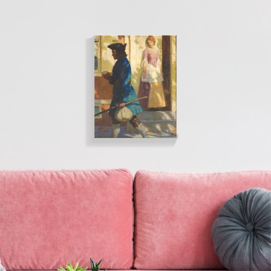 Franklins Ankunft in Philadelphia durch N. C. Wyet Leinwanddruck (Insitu (Wohnzimmer))