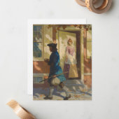 Franklins Ankunft in Philadelphia durch N. C. Wyet Mitteilungskarte (Vorderseite/Rückseite Beispiel)