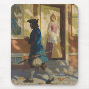 Franklins Ankunft in Philadelphia durch N. C. Wyet Mousepad