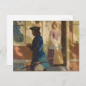 Franklins Ankunft in Philadelphia durch N. C. Wyet Postkarte (Vorne/Hinten)