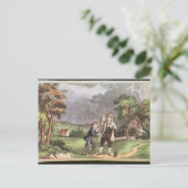 Franklins Experiment im Elektrizitätsbereich Postkarte (Stehend Vorderseite)