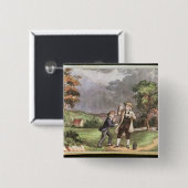 Franklins Experiment im Strom Button (Vorne & Hinten)