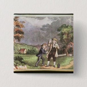 Franklins Experiment im Strom Button